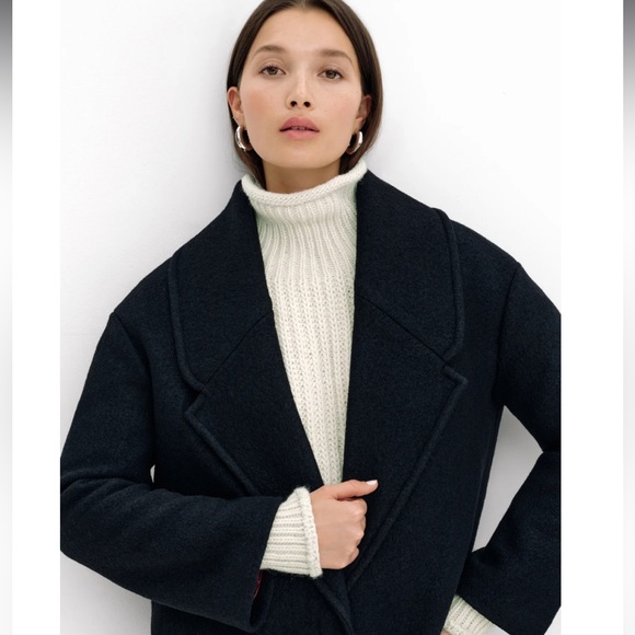 NWT Marcella Elizabeth coat in black sz small 100% wool - Picture 2 of 6